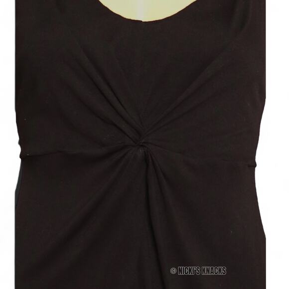 H&M Black Twist Front Knit Spaghetti Strap Sleeveless Casual Summer Dress Size M - Picture 4 of 9